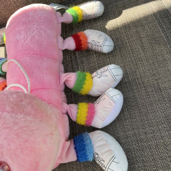 Vintage 1984 Lots-a-lots-a-leggggggs Pink Caterpillar 13” 10 Legs Plush READ - Picture 6 of 16